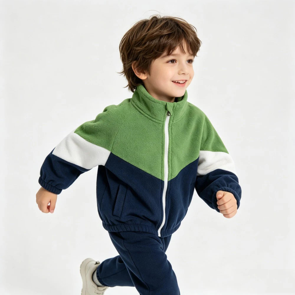 Kids Polar Fleece Jackets for Boys Clothes Toddler 2 3 4 5 6 7 Years Thick Warm Autumn Full Zipper Coats Winter Outerwear Jacket