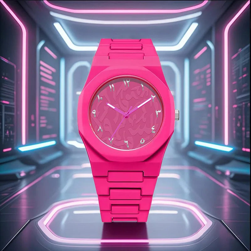 Middle Eastern Popular Sports Watches for Men and Women Dopamine Quartz Watches Niche Fashion Waterproof Stainless Steel