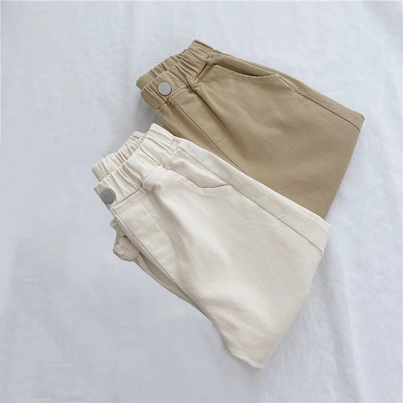 Toddler Boys Girls Pants Casual Kids Baby Boys Solid Color Harem Pants Soft Girls Fashion Trousers Outdoors for 2 3 4 6Years Old