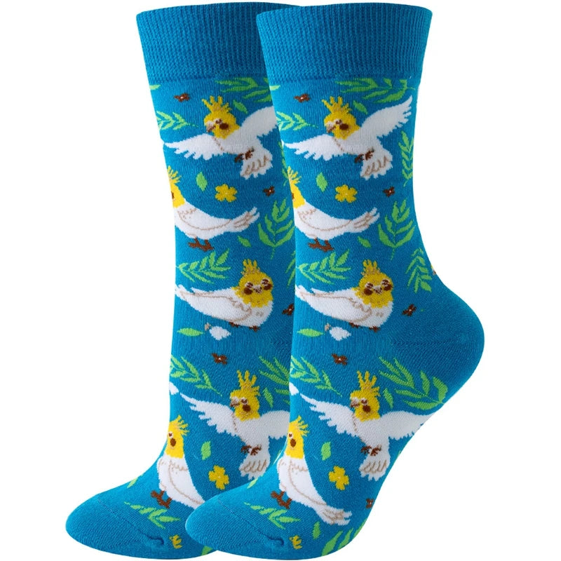 Cute Women Socks Cartoon Animal Food Fruit Socks  Kawaii Funny  Trendy Socks Happy Harajuku Casual Socks Autumn Spring Stocking