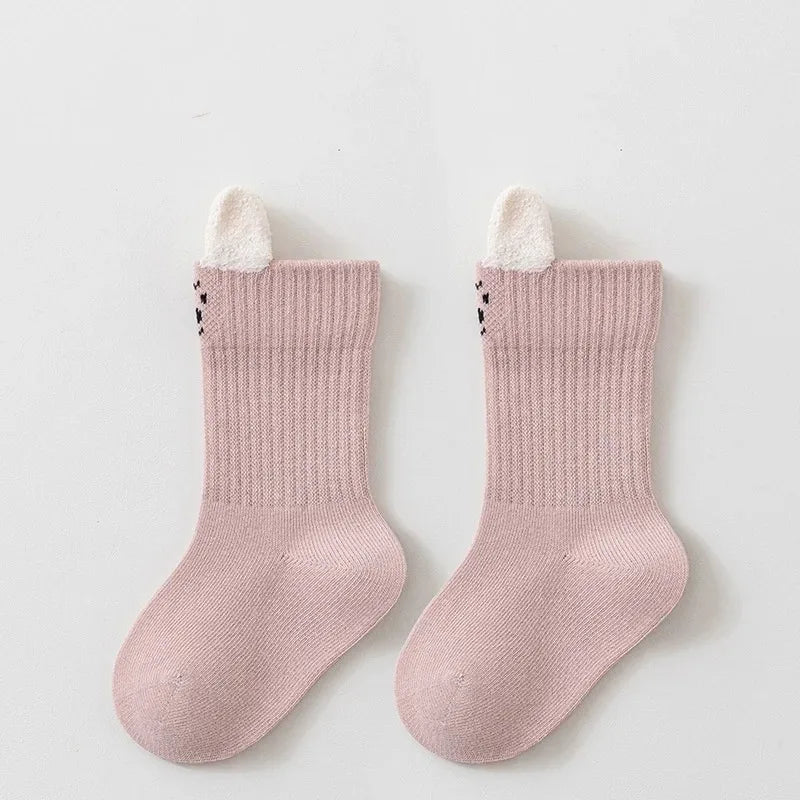 Cute Kids Socks For Girls Boys Soft Cotton Baby Toddler Boy Girl Sock Cartoon Children's Short Socks Autumn Winter 0-8Years New