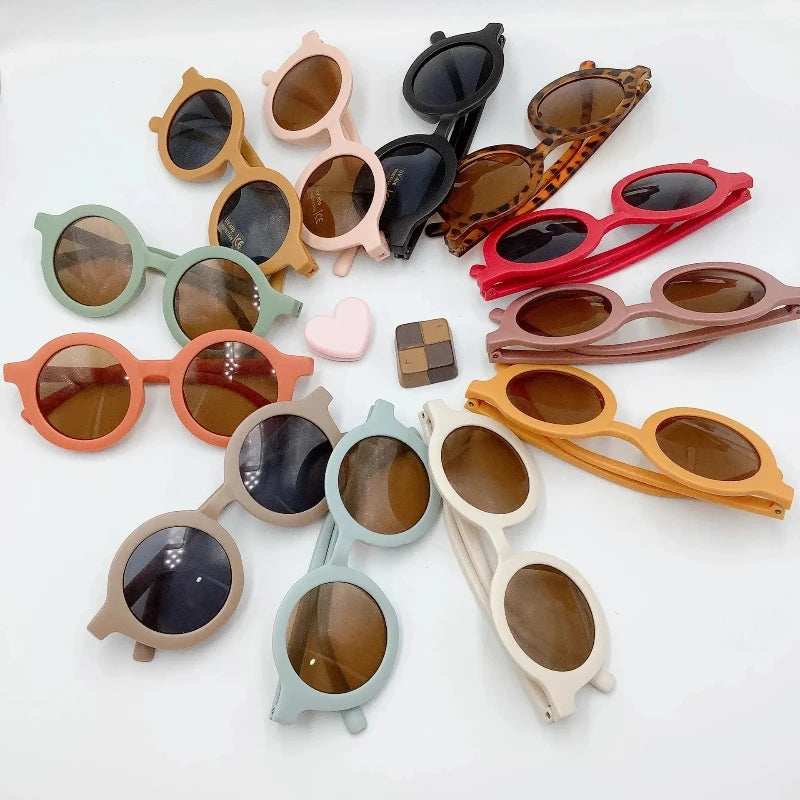Fashion Cute Kids Sunglasses Parent Child Frosted Eyeglasses New 1-8Year Old Baby Decorative Sun Glasses Trendy Eyewear