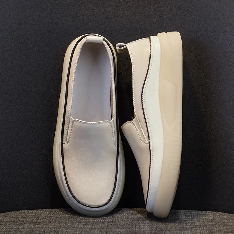 Women's Slip-On Loafers Cow Leather Flats Spring Summer Casual Comfortable Mom Shoes Mujer Zapatos Chaussure Femme