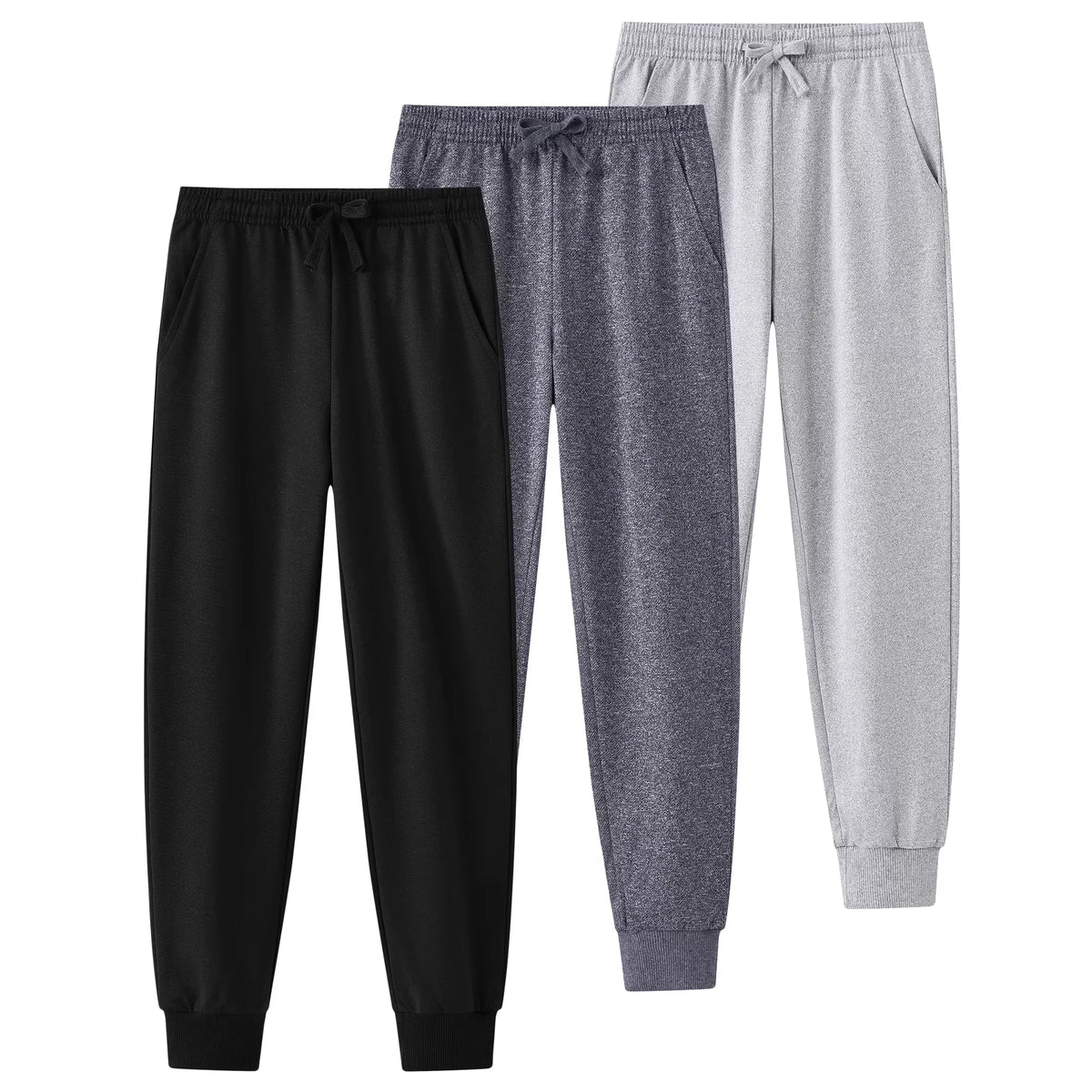 Boy's & Girls Pajamas Pants Set Kids' Athletic Jogger Pants with Drawstring and Side Pockets for Age 6-16Y