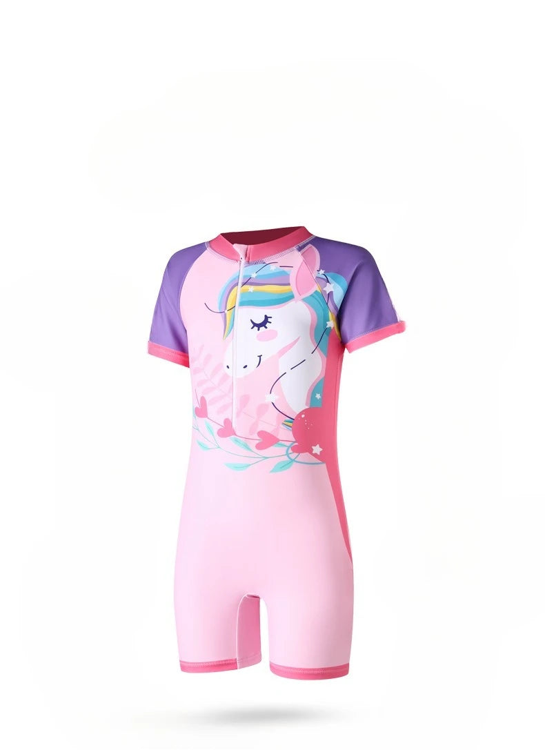Children's swimsuits boys and girls' one-piece quick drying swimsuits small medium and large children's new girls' swimsuits