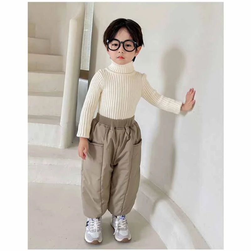 Kids Padded Pants Boys Thickened Cotton Trousers Winter Girls Warm Trousers Autumn New Casual Snow Pants Baby Fashion Underwear