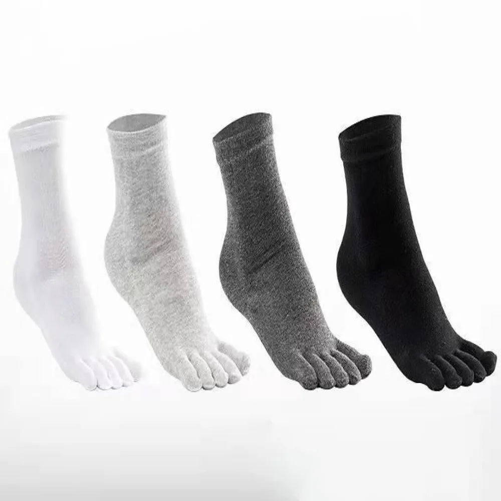 Business Men Short Socks Ankle Crew Socks No Show Socks Cotton Ankle Socks Five Fingers Socks Men'S Split Toe Sock Toe Socks
