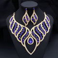 Fashion Jewelry Sets for Women Rhinestone Choker Necklace Sets for Bride Luxury Bridal Wedding Costume Jewelry Party Prom