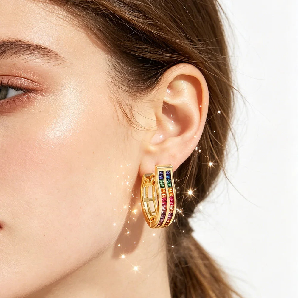 A Pair of Exquisite and Elegant Earrings for Women, Colorful Ear Jewelry Suitable for Everyday Wear