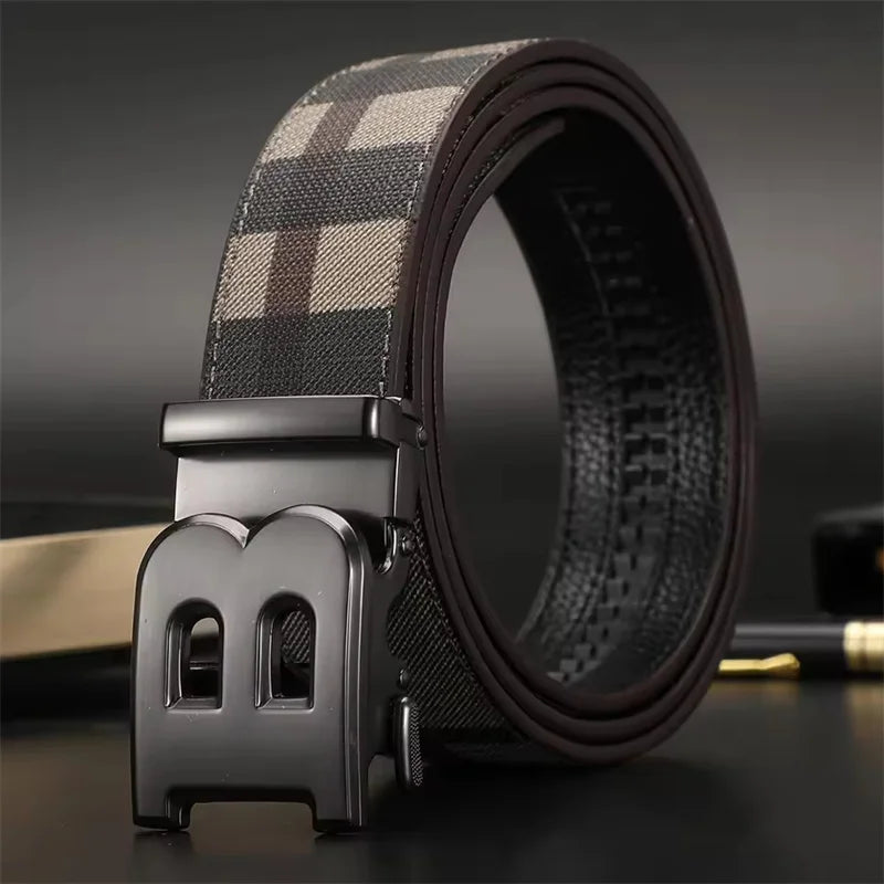 Men's Belt Designer High Quality Genuine Leather Belts Male Metal Automatic Buckle Casual Fashionable Belt For Men Jeans