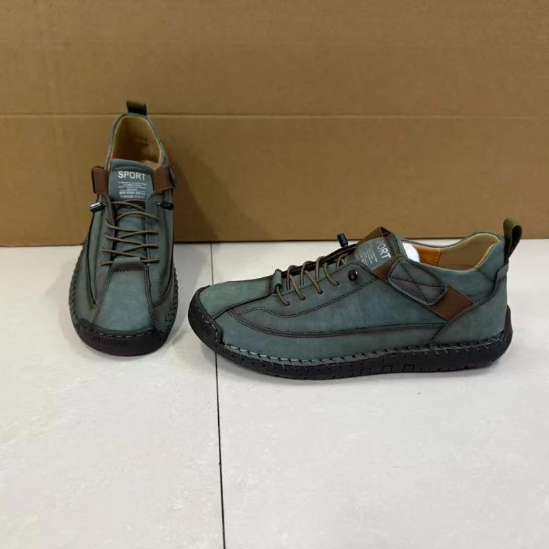 Women's Boots Outdoor Casual Shoes British Style Retro Non-slip Work Shoes Leather Couple Loafers Handmade Soft Sole Ankle Boots