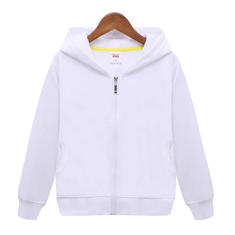 Boys Girls Hoodies Casual Zipper Outerwear Spring Autumn Long Sleeve Teen Hooded Sweatshirt School Kids Tops Clothes Sprotswear