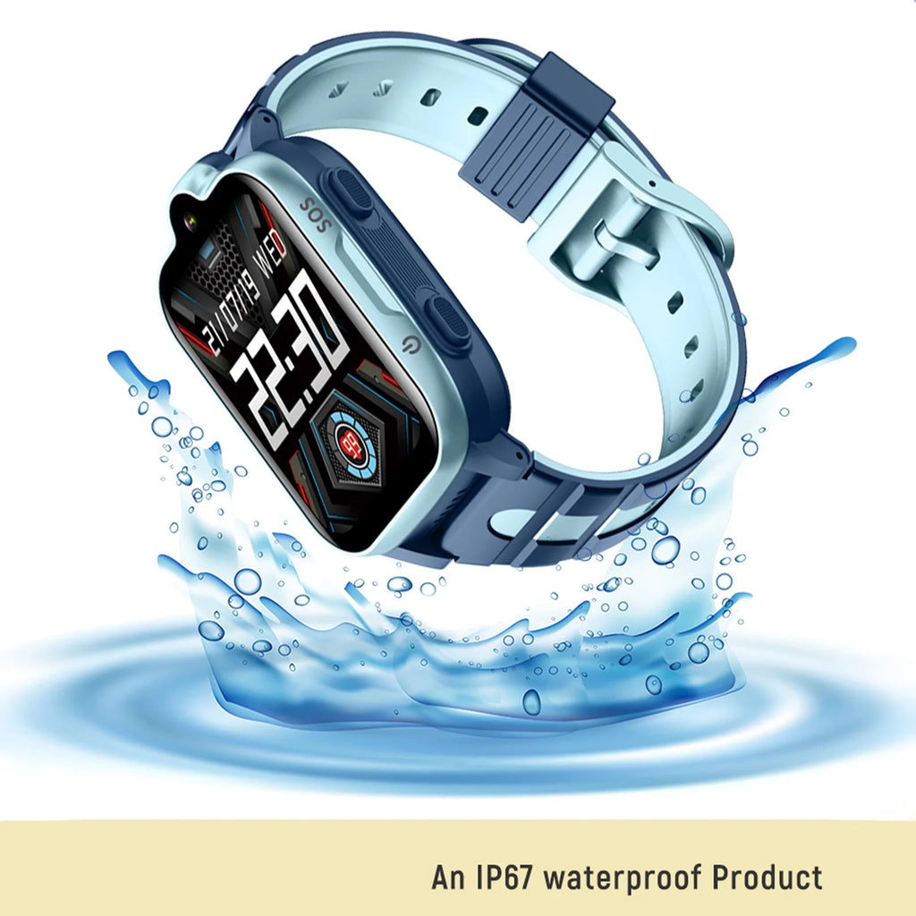 4G Kids Watch 4G Smart Kids Watch Video Call Voice Chat Student Watch for Boys and Girls IPX7 Water Proof Water Proof Kids Watch