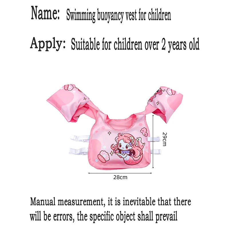 Kids Swim Vest 13-25 Pounds Boys and Girls, Clasp Style Easy On and Off, Swimming Floatation 2, 3, 4, 5, 6, 7, 8 Years Old Be