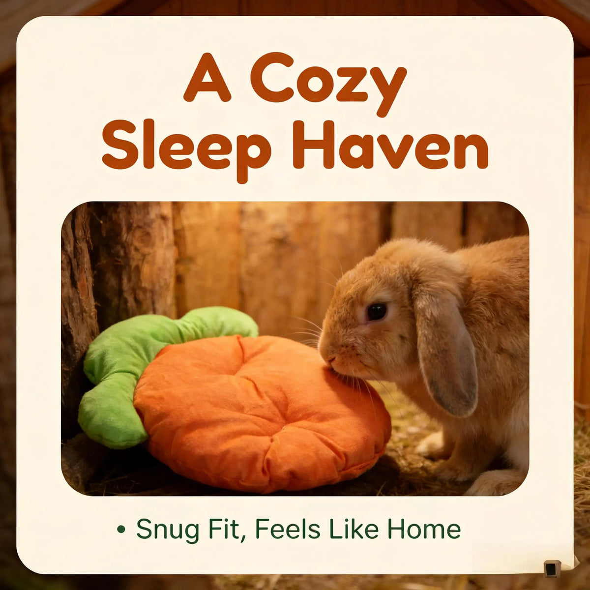Carrot-shaped Small Bed – Guinea Pig Sofa/Cage Mat, Warm and Comfortable Bedding,Suitable for Rabbits,Guinea Pigs,and Other Pets