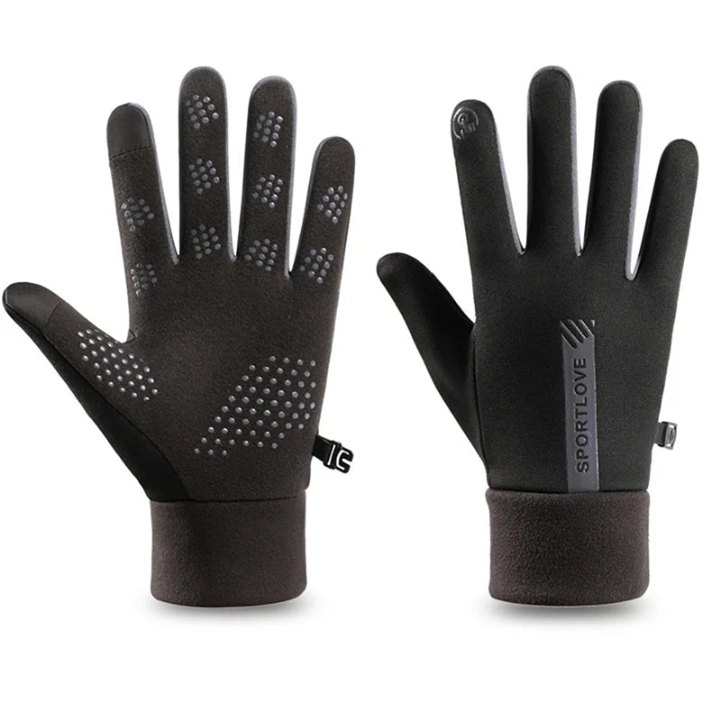 New Winter Gloves Men Women Touch Cold Waterproof Motorcycle Cycle Gloves Male Outdoor Sports Plus Velvet Warm Running Ski Glove