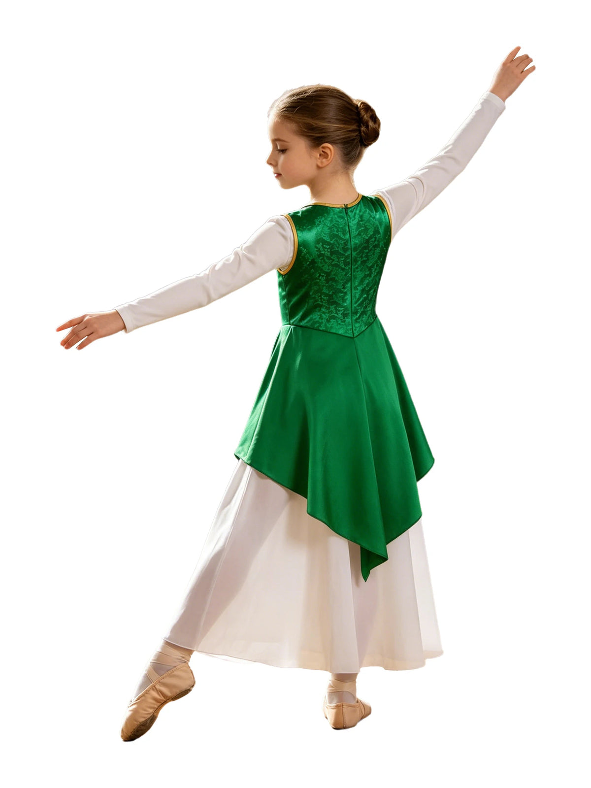 Kids Girls Liturgical Praise Dress Lyrical Dance Performance Costumes Children Church Choir Worship Ballroom Dancing