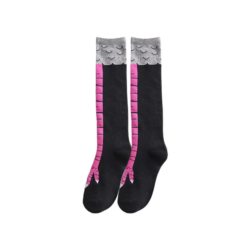Men Women Funny 3D Chicken Socks Print Cartoon Cosplay High flexibility Thigh High Sock Cotton Fashion Thin Toe Feet 2025