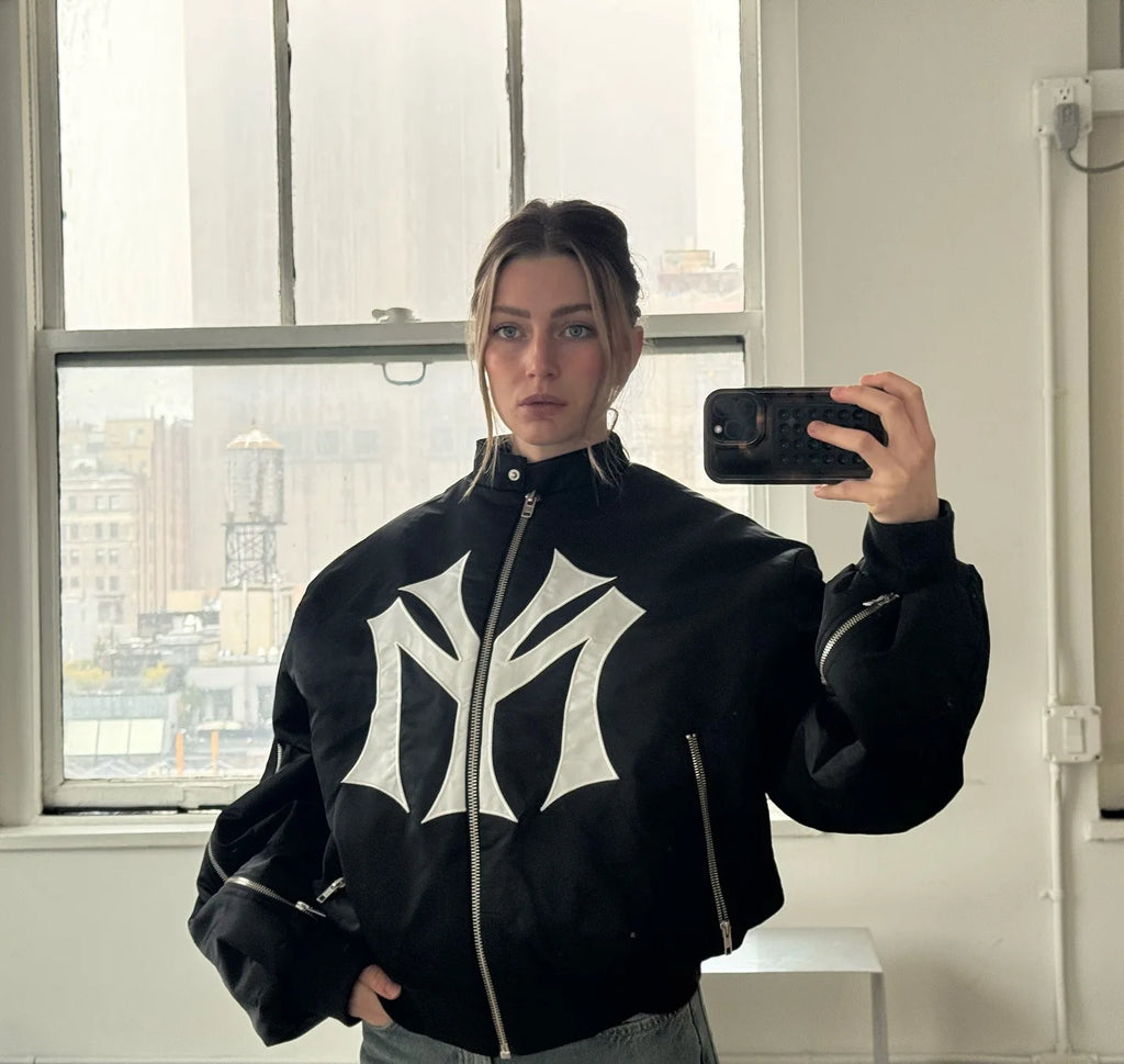 European and American Multi Zipper Design Cross-Border Men's and Women's Loose Letter Embroidery Pattern Fashionable Hoodie