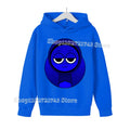 Sprunki Thick Hoodie for Children Anime Cartoon Fashion Sweatshirt Boys Girls Autumn Winter Hip Hop Hooded Hoodies Kids Clothes