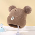Winter Baby Hats Warm Knitted Kids Hats with Pom Newborn Beanie Hat Solid Color Children Hat for Boys Girls Babies Accessories
