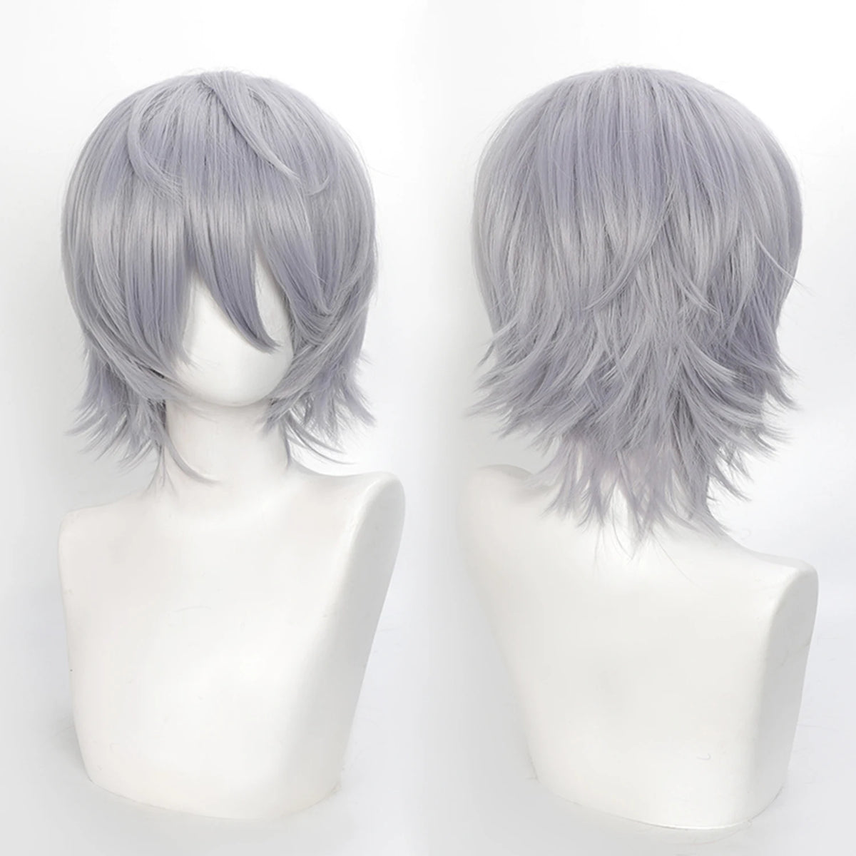 Short Wavy Bob Synthetic Wig with Air Bangs Heat Resistance Shoulder Length Curled 14inch Wigs for Daily Use Cosplay for Women