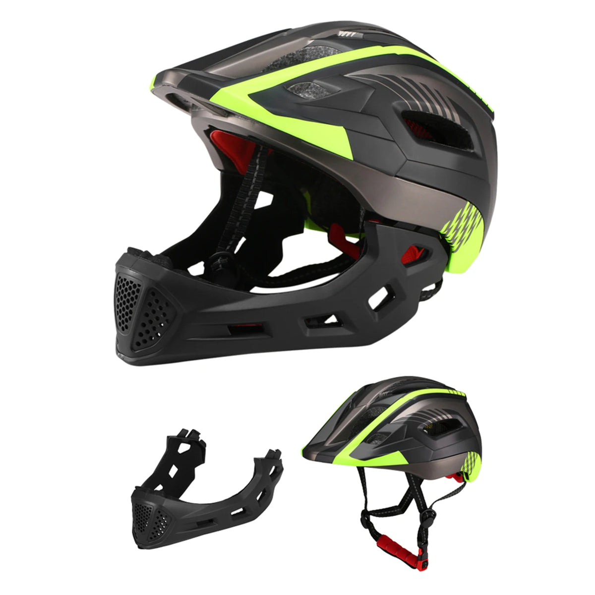 Lixada Kids Detachable Full Face Bike helmet Children's Sports Child Cycling mtb Motorcycle Skateboarding Roller Skating Helmet