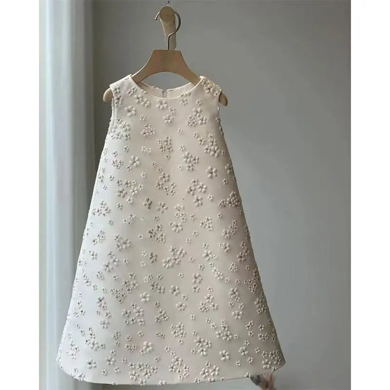 Kids Girls' Summer Dress Princess Dress 2025 New Style Children's Western-style Vest Dress Baby One Year Old Dress 80-160CM