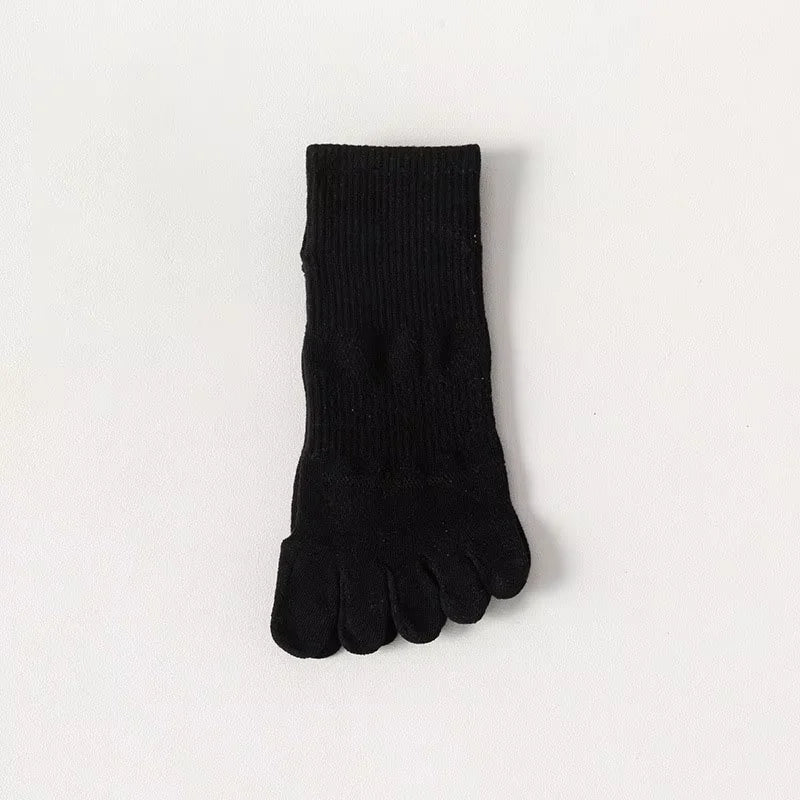 Socks For Women Spring Summer Solid Color Mesh Five Fingers Socks Ankle Short Socks Sweat-absorbing Boat Socks Split Toe Socks