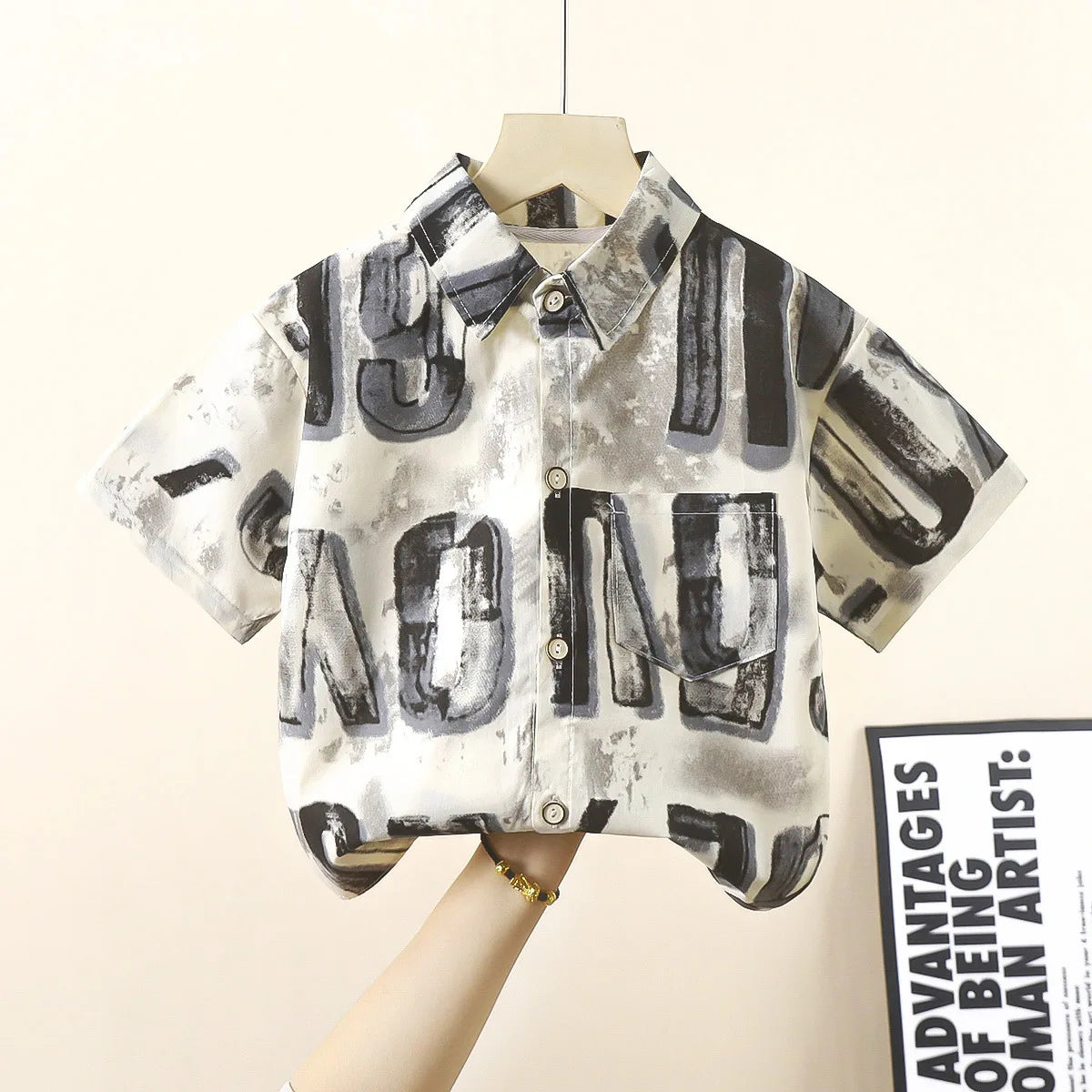 Fashion Colorful Boys Shirts Toddler Kids Tops Teenager Summer Outfits Children's Clothes