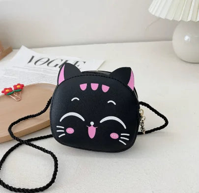 New Cartoon Kids Bag Fashion Cute Cat Crossbody Bag Coin Wallet Lovely Hand Bags For Boys And Girls Mini Shoulder Bags Kids Gift