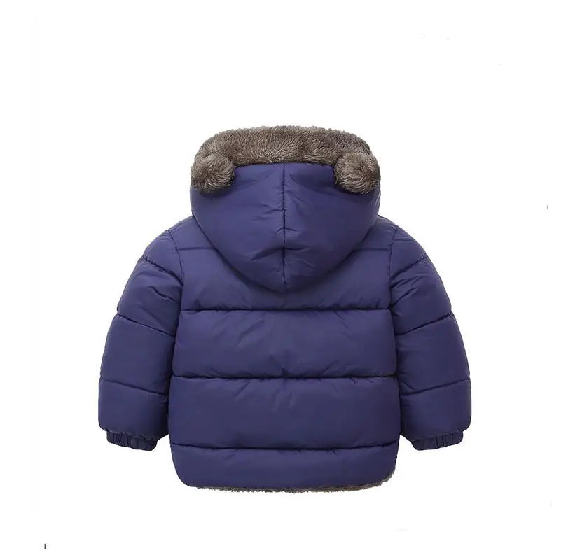 Children's Jacket Hooded Cotton Jacket Men's Thick Wool Jacket Cashmere Padded Jacket Winter Girls' Warm Jacket 1-6 Years Old