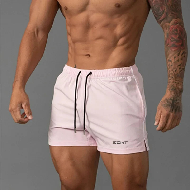 Men's Sportswear Breathable Quick Drying Bodybuilding Shorts Men's Gym Training Male Athletes Beach Shorts