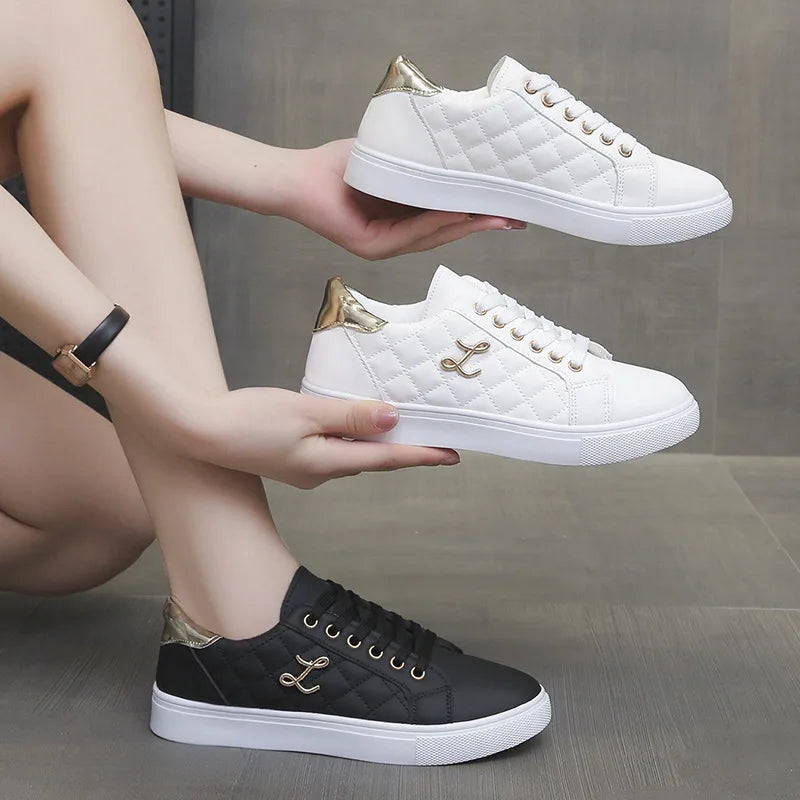 Women's casual sneakers Breathable sneakers Lightweight outdoor leather running shoes Sports jogging couples tennis walking shoe