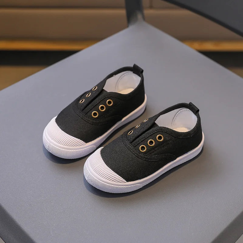 Kids Canvas Sneakers Girls Boys Casual Children Shoes For Spring Autumn Flat Heels Loafers Soft Soles Toddler Baby Shoes  CSH900