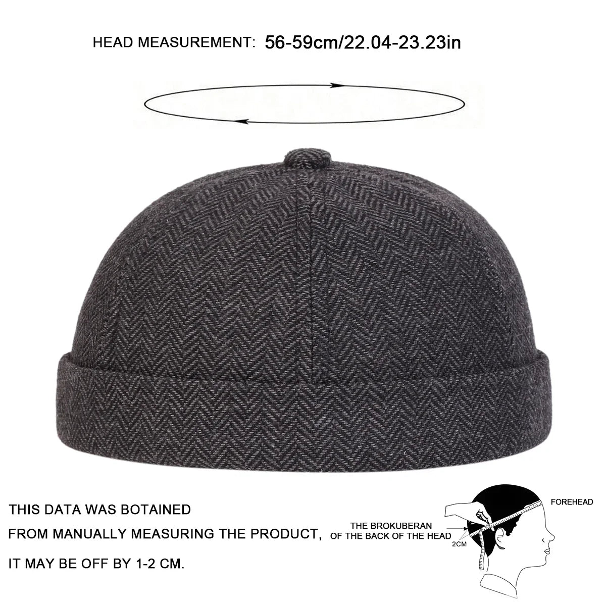 Men Houndstooth Landlord Caps Spring and Autumn Adjustable Melon Skin Hats Literary Hip Hop Hat Painter Cap