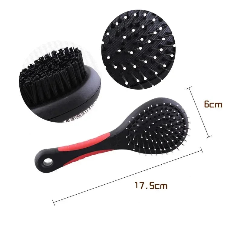Pet Cleaning Set Dogs Cats Bristle Brush Cleaning Slicker Brush Nail Clipper File Hair Removal Mitts Flea Combs