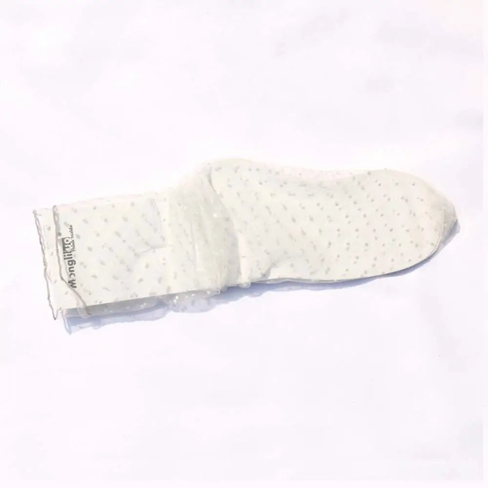 Women Female Fashion Chiffon Nylon Dress Socks Glass Stockings Tulle Socks