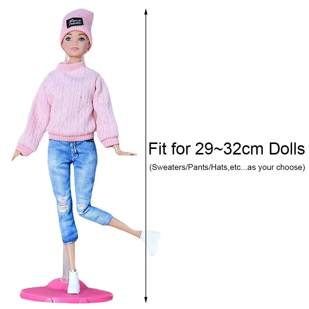 1 Set Fashion Kids Gift Toy Doll Accessories Winter Wear Sweaters Casual Wear Hats Dolls Pants Girl Clothes