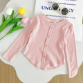 Children's T-Shirts Slim Top Solid Color Fashion Breasted T-shirt Long Sleeve Girls Play Undershirt Kids Clothes for Girls