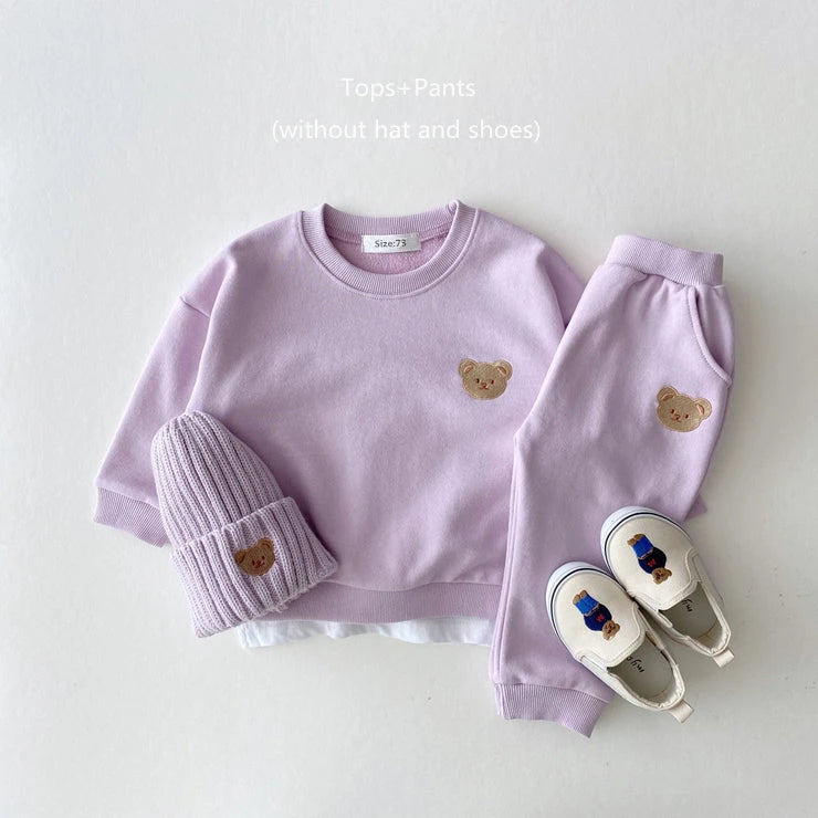 Kids Baby Girls Boys Clothes Costume Long Sleeve Hooded Tracksuit Tops Pants Children Spring Outfits Baby Set Infantil Newborn