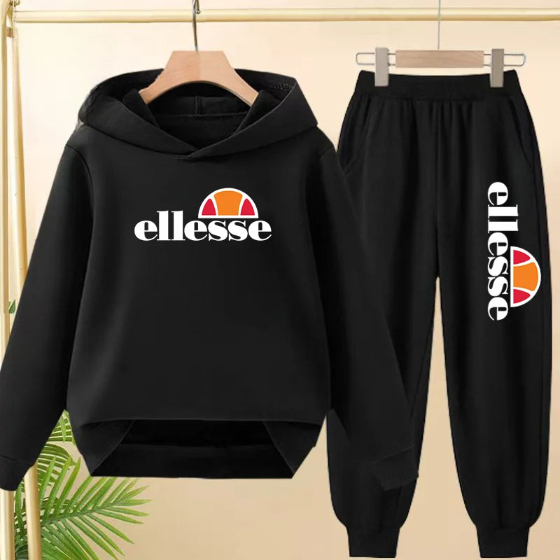 Kids Classic Fashion Top Letters Clothes Hoodie Girls Boy3-12Yrs Casual Sweatshirts+Pants Two-Piece Set Charming Coat Sports Set