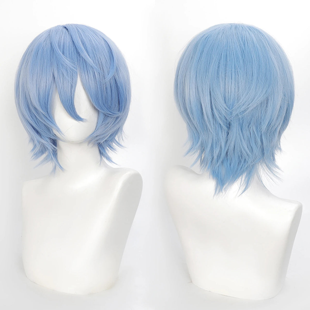 Short Wavy Bob Synthetic Wig with Air Bangs Heat Resistance Shoulder Length Curled 14inch Wigs for Daily Use Cosplay for Women