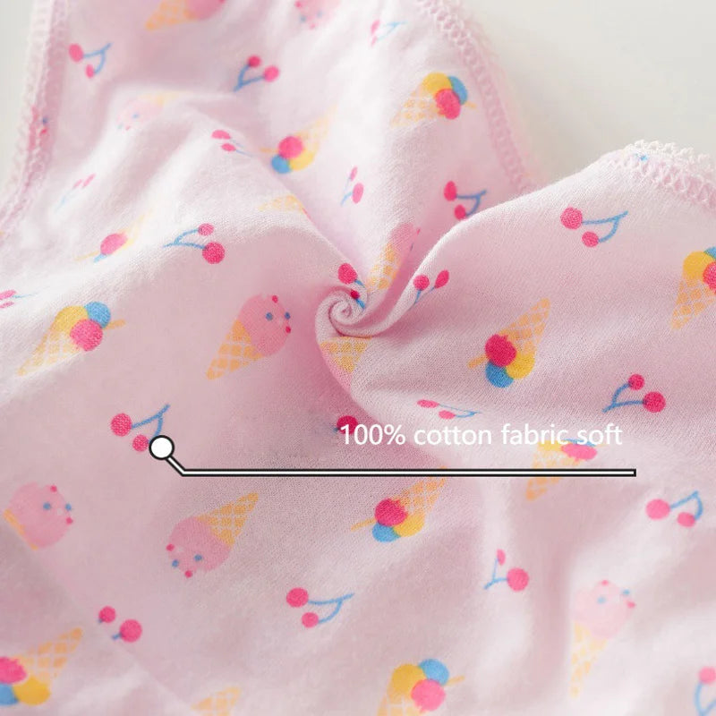 3/6/9/12 Pcs/Lot Cotton Panties Girls Kids Short Briefs Children Underwear Child Cartoon Print Shorts Underpants Lace Panties