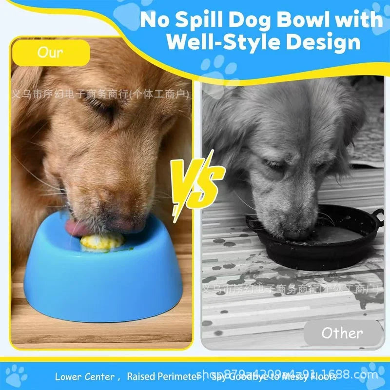 Pet Lick Bowl Slow Feeder For Dogs Cats Detachable Washable Non-Slip Silicone Licking Mat For Yogurt Peanut Butter Treats Anti-C