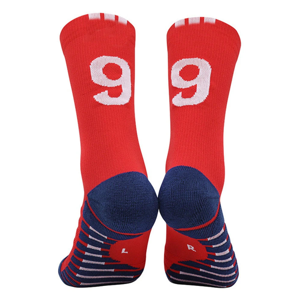 Kids Soccer Socks Number 10# Star 7# Mid-tube Boys Cycling Socks Outdoor Towel Bottom Fashion Men's Sport Football Short Socks