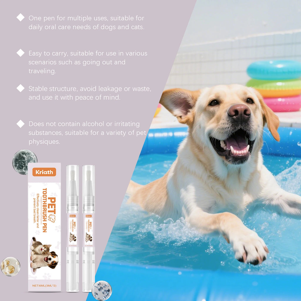 Pet Toothbrush Pen Thoroughly Cleaning Pet's Mouth Reduce Dental Plaque Accumulation Eliminate Oral Odors Pet Teeth Cleaning Pen