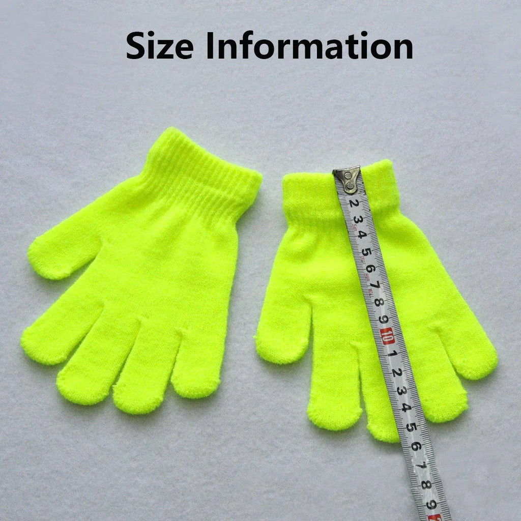16 Color Kids Boys Girls Winter Cold and Warm Gloves Children Gloves for 6-10 Years Old