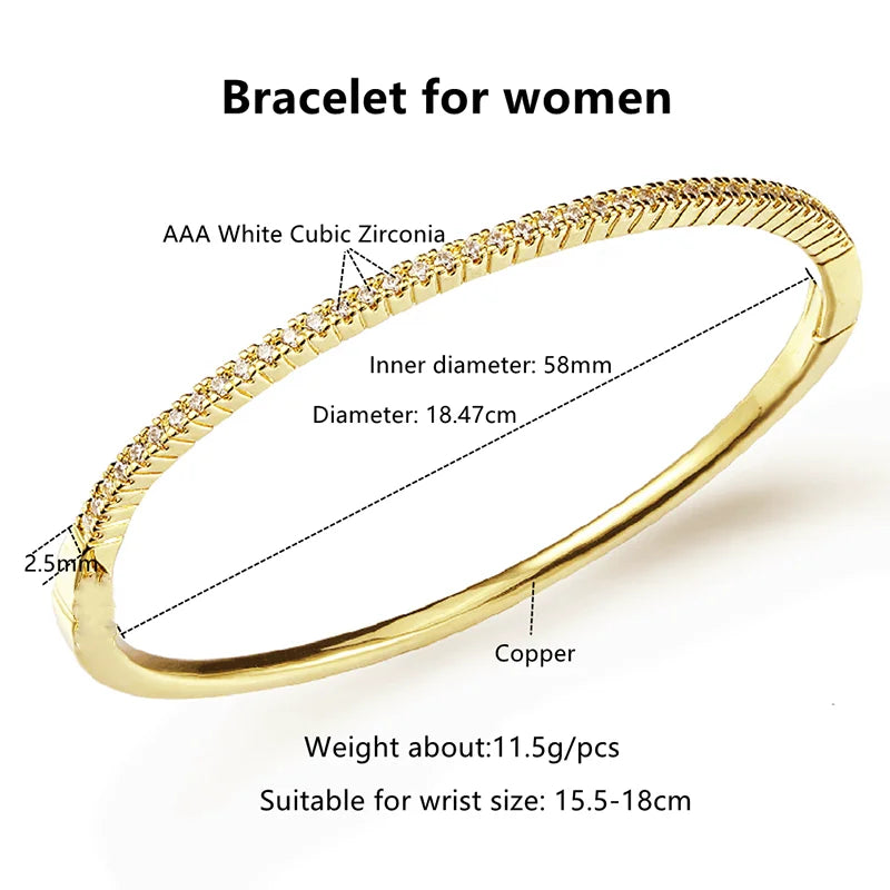 Luxury Fine Jewelry Bangles Bracelets For Women Bijoux Femme Armbanden Voor Vrouwen Gifts