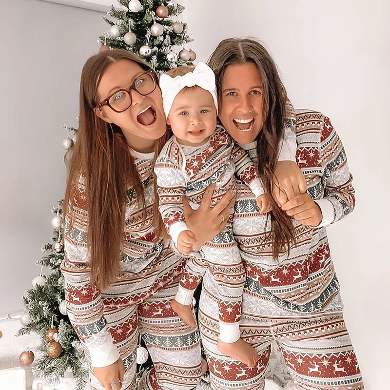 Christmas Family Pajamas Set Winter Mother Enfant Look Loungewear Niño Family Matching Carnival Outfits Sleepwear